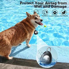 img 3 attached to 🔒 ANTSHARE AirTag Waterproof Case - 4-Pack AirTag Keychain, Anti-Scratch IPX8 Protector Hard Case for Apple AirTag Holder Tracker Finder Locator. Ideal for Luggage, Keys, and Dog Collar.