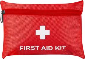 img 4 attached to Compact Red First Aid Kit With Foil Blanket, CPR Respirator, And Scissors - Ideal For Travel, Home, Office, Camping, And Emergencies Outdoors By ASA TECHMED
