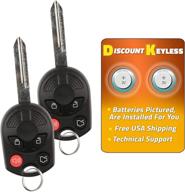 buy 2-pack uncut keyless entry remote key fobs for 00-16 ford lincoln mercury mazda - oucd6000022 164-r7043 logo