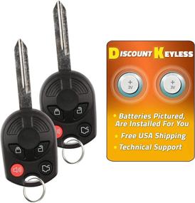 img 2 attached to Buy 2-Pack Uncut Keyless Entry Remote Key Fobs for 00-16 Ford Lincoln Mercury Mazda - OUCD6000022 164-R7043