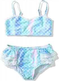 img 4 attached to Cute Toddler Girls' NZRVAWS Swimsuit - Two Piece Summer Bikini Infant Swimwear