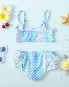 img 2 attached to Cute Toddler Girls' NZRVAWS Swimsuit - Two Piece Summer Bikini Infant Swimwear