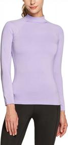 img 2 attached to Stay Warm And Comfortable With TSLA Women'S Thermal Tops - Mock Turtle & Crew Neck, Fleece Lined Compression Base Layer