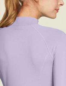 img 1 attached to Stay Warm And Comfortable With TSLA Women'S Thermal Tops - Mock Turtle & Crew Neck, Fleece Lined Compression Base Layer