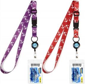 img 4 attached to Keep Your Cruise Essentials Secure With MNGARISTA Adjustable Lanyards Set - Waterproof Badge Holders Included (2 Pack)