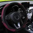 myghsx leather car steering wheel cover logo