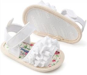 img 2 attached to ESTAMICO Infant Girls Summer Sandals Soft Sole Anti-Slip First Walkers Beach Shoes