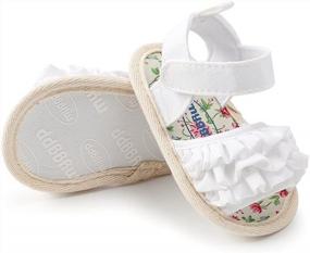 img 1 attached to ESTAMICO Infant Girls Summer Sandals Soft Sole Anti-Slip First Walkers Beach Shoes