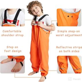 img 1 attached to Waterproof Pants Suspender Trousers Purple Apparel & Accessories Baby Boys in Clothing
