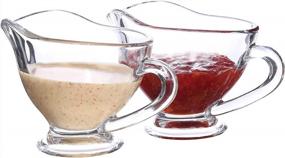 img 1 attached to 2-Pack Crystal Gravy Boats - Perfect For Dinner Parties & Sauces!