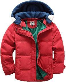 img 4 attached to Valentina Winter Thicken Quilted Outdoor Boys' Clothing ~ Jackets & Coats