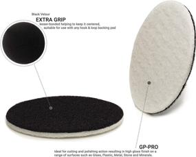 img 3 attached to 🧽 GLASS POLISH 11008 GP-PRO Felt Polishing Pad Set for Glass, Plastic, Metal, and Marble - 5 inch, Pack of 5 Pads