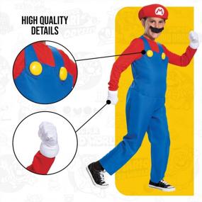 img 1 attached to Get Ready For Adventure With Our Mario Deluxe Child Boy Costume