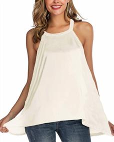 img 3 attached to Women'S Summer Halter Tank Tops: DDSOL Sleeveless High Neck Tunic Cami Shirts