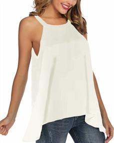 img 1 attached to Women'S Summer Halter Tank Tops: DDSOL Sleeveless High Neck Tunic Cami Shirts