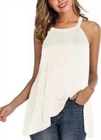 img 4 attached to Women'S Summer Halter Tank Tops: DDSOL Sleeveless High Neck Tunic Cami Shirts