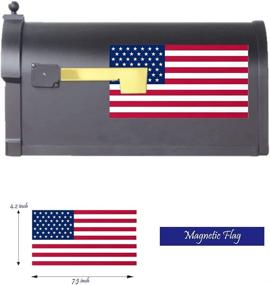 img 2 attached to 🚗 2-Pack VidiGi Reflective American Flag Car Magnets - Removable Waterproof Decal for SUVs, Trucks - Heavy Duty Magnetic Bumper Sticker with Reflective Line - 7.5 x 4.2 inches - Red, White, Blue