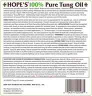 🪵 hope's 100% pure tung oil: ultimate waterproof wood finish & sealer | 128 fl oz size logo