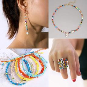 img 3 attached to EuTengHao 8400Pcs 4Mm 24 Colors Multicolor Glass Seed Beads Kit For DIY Bracelet Necklaces Jewelry Making Supplies With Two Crystal String