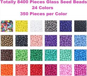 img 2 attached to EuTengHao 8400Pcs 4Mm 24 Colors Multicolor Glass Seed Beads Kit For DIY Bracelet Necklaces Jewelry Making Supplies With Two Crystal String
