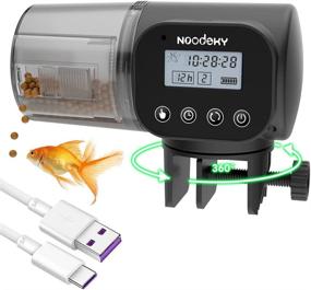 img 4 attached to 🐟 Noodoky Auto Fish Feeder - Simple Setup, USB-powered Fish Food Dispenser with Timer for Aquarium, Small Fish & Turtle Tank - Hassle-free Feeding during Vacation or Holidays