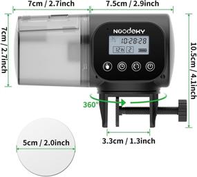 img 2 attached to 🐟 Noodoky Auto Fish Feeder - Simple Setup, USB-powered Fish Food Dispenser with Timer for Aquarium, Small Fish & Turtle Tank - Hassle-free Feeding during Vacation or Holidays