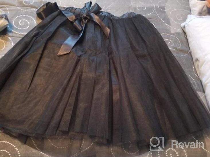 img 1 attached to DRESSTELLS Women'S Knee-Length Tulle Skirt - Layered, Long, Adult Tutu For Prom, Parties, And Special Occasions, Midi Length review by Mercedes Partridge