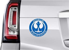 img 2 attached to UR Impressions ABlu Rogue Squadron Decal Vinyl Sticker - Azure Blue, 5.5 inch - for Cars, Trucks, SUVs, Vans, Walls, Windows, Laptops (URI207-AB)