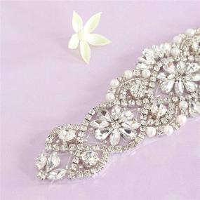 img 2 attached to 💍 Bridal Sash Belt with Rhinestone Applique and Glitter – Women's Accessories by Belts+