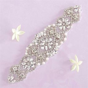 img 3 attached to 💍 Bridal Sash Belt with Rhinestone Applique and Glitter – Women's Accessories by Belts+