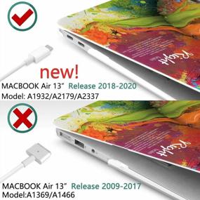 img 3 attached to Чехол для MacBook Air 13 дюймов, чехол с клавиатурой, защитной пленкой для экрана и Touch ID Retina M1 A2337 A2179 A1932, 2020 г. - Soft-Touch Hard Shell Creative Brain
