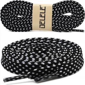 img 2 attached to Colorful And Durable: DELELE Double Layer Flat Hollow Polka Dots Shoe Laces