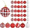 red white 60mm/2.36" christmas ball ornaments - 30pcs xmas tree hanging decorations for holiday wedding party logo