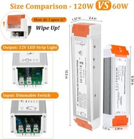 img 1 attached to Dimmable LED Driver - 120W, 12V DC With Quiet Operation And Universal Regulator For Constant LED Products