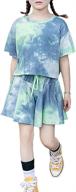 🌈 tie dye girls' clothing: t-shirt clothes for a vibrant and active outfit логотип