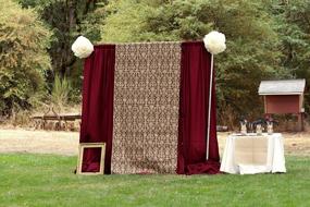 img 1 attached to Burgundy Backdrop Curtains For Parties 2 Pieces 5Ft X 10Ft Polyester Backdrop Curtains For Wedding Birthday