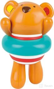img 4 attached to 🐻 Hape Kids Teddy Swimmer Little Splashers Wind-Up Bath Toy with Water Play Fun