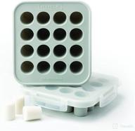 🍼 mymilk by souper cubes: half-ounce silicone tray for freezing and storing breast milk and baby food - 2 pack - compatible with all baby bottles (gray) логотип