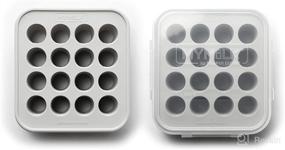 img 1 attached to 🍼 MyMilk by Souper Cubes: Half-Ounce Silicone Tray for Freezing and Storing Breast Milk and Baby Food - 2 Pack - Compatible with All Baby Bottles (Gray)