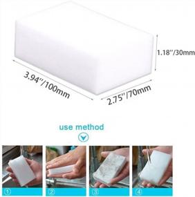 img 3 attached to 🧽 RioRand 30-Pack Magic Cleaning Sponge Eraser for Kitchen, Bathroom, Toilet, and Floor - High-Quality Foam Pads