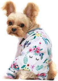img 4 attached to Lightweight Velvet Pink Unicorn Pet Pajamas - Fitwarm Dog & Cat Onesies