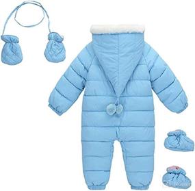 img 3 attached to Winter Hooded Snowsuit Jumpsuit Puffer Apparel & Accessories Baby Boys ~ Clothing