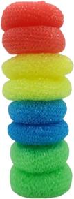 img 2 attached to 🧽 Efficient Non-Scratch Nylon All Surface Dish Scouring Pads - 8 Pad Pack in Random Colors