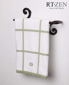 img 1 attached to RTZEN Bathroom Accessories Set: Chic Wrought Iron Hand & Body Towel Bars With A Stylish Toilet Paper Holder