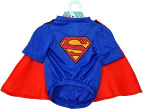 img 3 attached to Superman-Style Pet Costume: DC Comics Shirt and Cape for Your Furry Hero