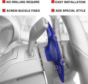 img 1 attached to JHO Car Steering Wheel Shifter Extension Paddle For Ford Explorer 2020 2021 Base XLT Limited Platinum Interior Accessories (Blue)