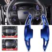 jho car steering wheel shifter extension paddle for ford explorer 2020 2021 base xlt limited platinum interior accessories (blue) logo