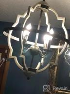 img 1 attached to Rustic Orb Chandelier With Adjustable Height - TZOE 4-Light Metal Vintage Chandelier For Dining Room, Living Room, And Kitchen review by Jeremy Rodriguez