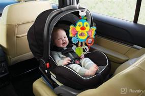 img 3 attached to 🐦 willway Baby Car Seat Toys: Soft Hanging Blue Bird Stuffed Toys with Rattles, Squeaker, Distorting Mirror – Perfect for Stroller, Crib, Bassinet, Car Seat – Boys Girls 0-36 Months