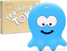 img 3 attached to 🐙 BPA Free Silicone Teething Toy for Boys - Easy Grip, Soft and Bendable Octopus Teether - Highly Effective for Freezing, Cooling - Suitable for 3, 6, 12 Months and 1 Year Olds
